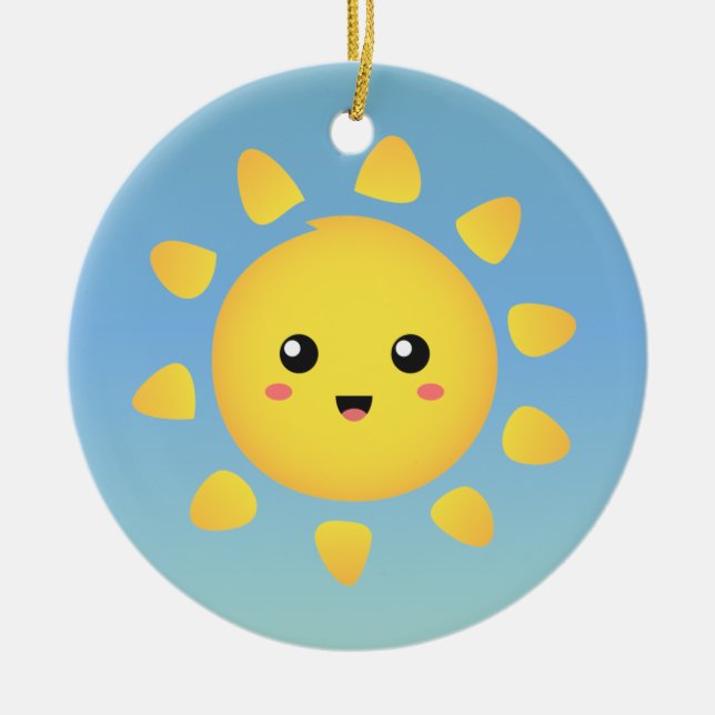Adorno De Cerámica Cute Sun You Are My Sunshine Quote (Frente)