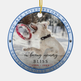 Adorno De Cerámica Cuto En La Memoria Amada Mascota Foto Papel Imprim