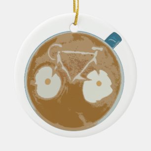 Adorno De Cerámica Cycling Latte Art
