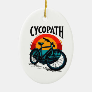 Adorno De Cerámica Cycopath: Bicicleta energética con té gráfico al a