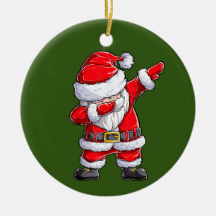 Adorno De Cerámica Dabbing Santa Claus Navidades niños niños Chicas