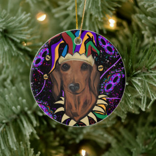 Adorno De Cerámica Dachshund