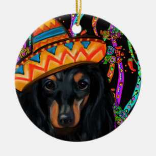 ADORNO DE CERÁMICA DACHSHUND