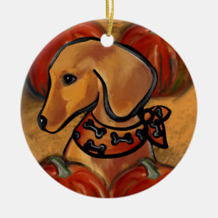 ADORNO DE CERÁMICA DACHSHUND     