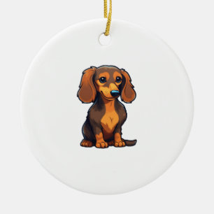 Adorno De Cerámica Dachshund 3