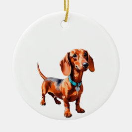 Adorno De Cerámica Dachshund Wienerdog idea de regalo
