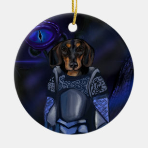 Adorno De Cerámica Dacshund