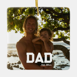 Adorno De Cerámica Dad Est Photo Customizable Year Father's Day 