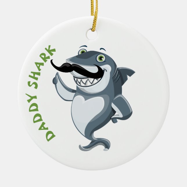 Adorno De Cerámica Daddy Shark (Frente)