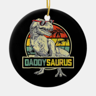 Adorno De Cerámica Daddysaurus Funny T Rex Dinosaur Dad Vintage