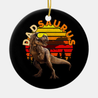 Adorno De Cerámica DADSAURUS Jurassic T Rex Dad Retro Vintage World