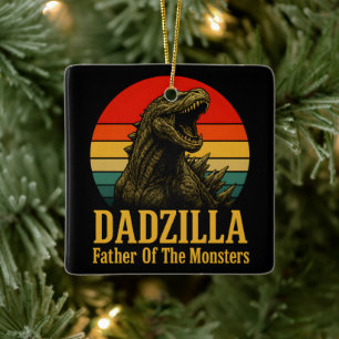 Adorno De Cerámica Dadzilla Padre De Los Monstruos Día Del Padre