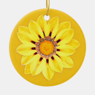 Adorno De Cerámica Daisy africano / Gazania - Oro mostaza
