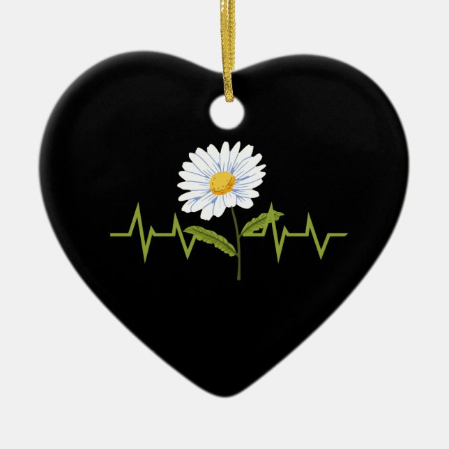 Adorno De Cerámica Daisy Heartbeat (Frente)