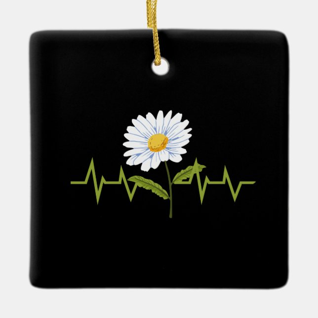 Adorno De Cerámica Daisy Heartbeat (Anverso)