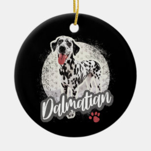 Adorno De Cerámica Dalmatian Con El Diseño De Los Amantes Del Perro V
