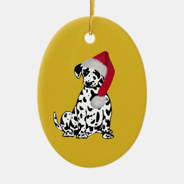 Adorno De Cerámica Dalmatian Gold (Frente)