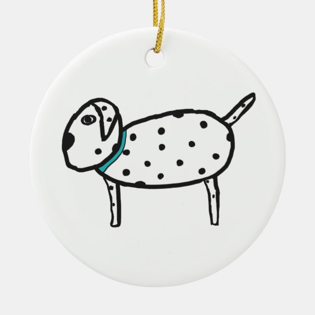 Adorno De Cerámica Dalmatiano (Frente)