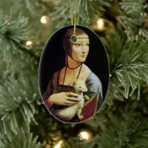 Adorno De Cerámica Dama con un armiño de Leonardo da Vinci