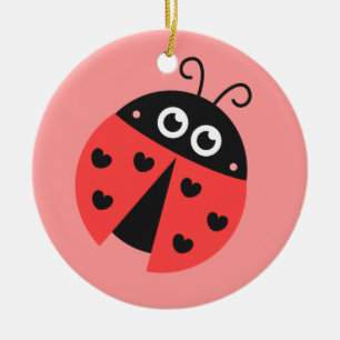 Adorno De Cerámica Dama de Dios adorable con corazones como manchas P
