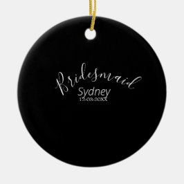 Adorno De Cerámica Dama de honor despedida de soltera agregar nombre 