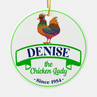 Adorno De Cerámica Dama de pollo