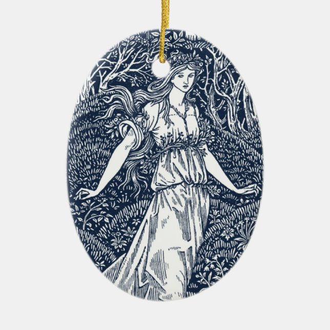 Adorno De Cerámica dama del bosque (Frente)