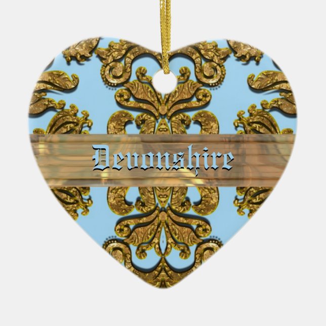 Adorno De Cerámica Damasco del Victorian de Bandwright Gigi (Frente)