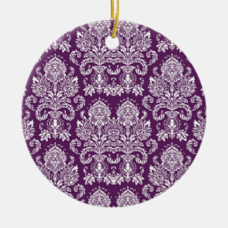 Adorno De Cerámica Damasco morado victoriano