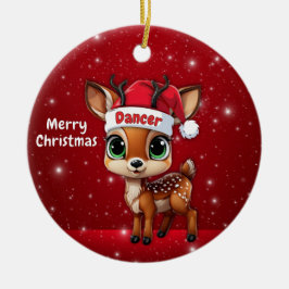 Adorno De Cerámica Dancer Baby Deer, Fawn, Doe, Reindeer🦌 🎄