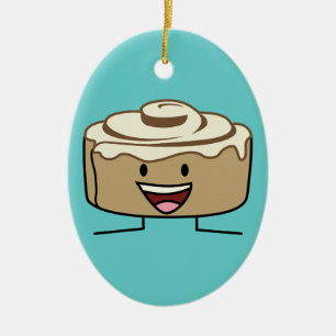 Adorno De Cerámica Danés gooey del remolino del azúcar de los