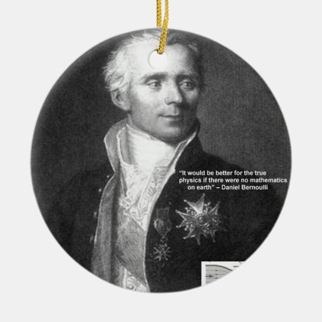 Adorno De Cerámica Daniel Bernoulli Citas y Regalos de citas de físic (Frente)