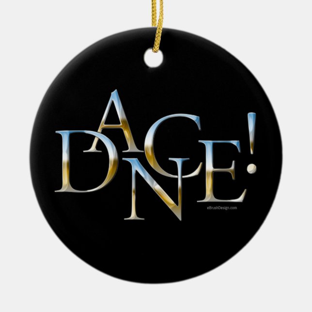 Adorno De Cerámica ¡Danza! (Cromo) (Frente)