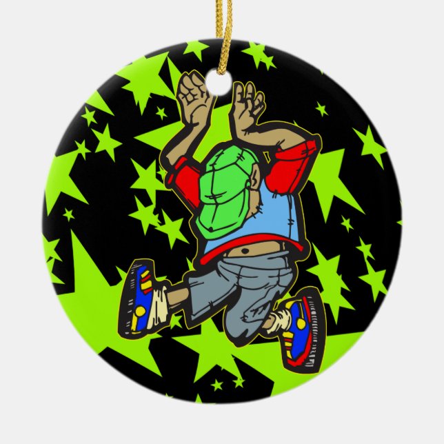 Adorno De Cerámica Danza de Hip Hop (Frente)