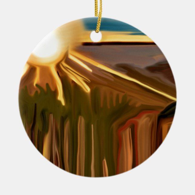 Adorno De Cerámica Danza del arte abstracto de Cacti (Frente)