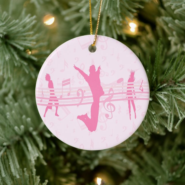 Adorno De Cerámica Danza musical personalizada y rosa dramático (Árbol)