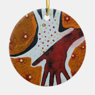 Adorno De Cerámica Dar un símbolo de mano