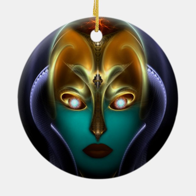 Adorno De Cerámica Daria Cyborg Queen (Atrás)