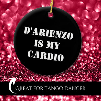 Adorno De Cerámica D'Arienzo es mi cardio Tanguero Tango Argentino