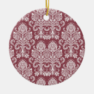 Adorno De Cerámica Dark Rosa Victorian Damask