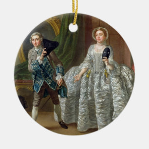 Adorno De Cerámica David Garrick y señora Pritchard en 'el sospechos