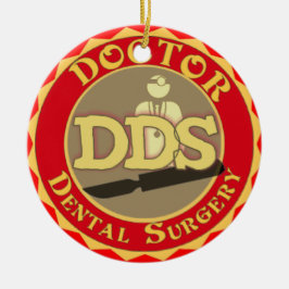 ADORNO DE CERÁMICA DDS MÉDICO DENTAL SURGERY NAVIDAD ORNAMENTAL