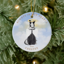 adorno de cerámica de ángel conmemorativo con alas