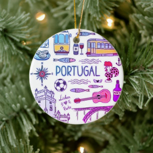 adorno de cerámica de arte popular portugués