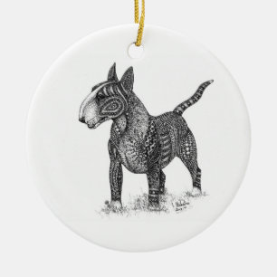 Adorno de cerámica de Bullterrier