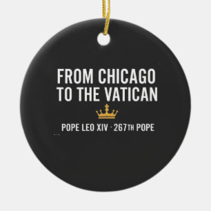 Adorno De Cerámica De Chicago Al Vaticano Papa León 267º 