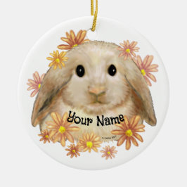 Adorno de cerámica de conejo King Bunny