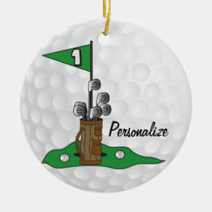 Adorno De Cerámica 🏌️ de golf  ♀️ sobre los verdes   Personalizar