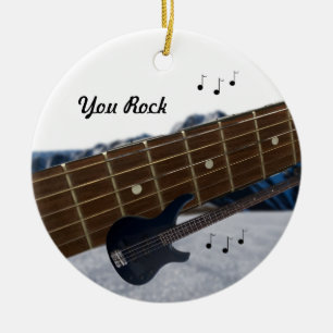 Adorno de cerámica de guitarra Rock