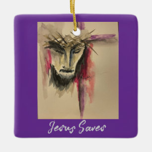 Adorno de cerámica de la Pasión de Cristo